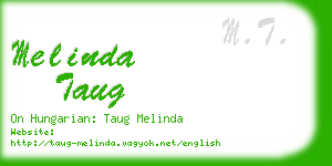 melinda taug business card